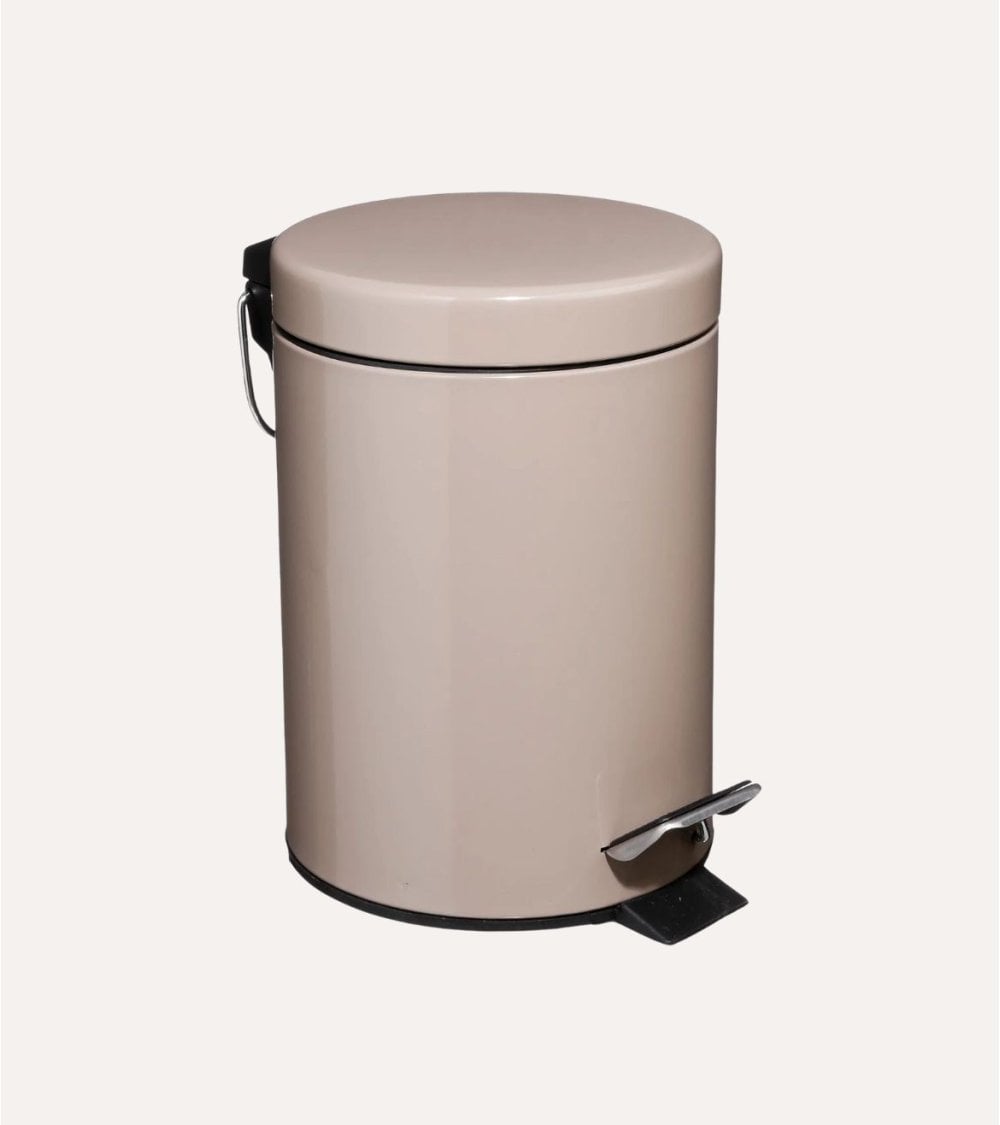 Cubo de Basura Redondo con Pedal de Metal