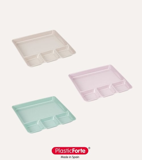 Bandeja 4 Compartimentos Basic de Plástico
