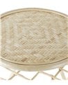 Mesa Auxiliar Redonda de Bambú Natural