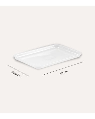 Bandeja Rectangular Venezia Natural de Plástico