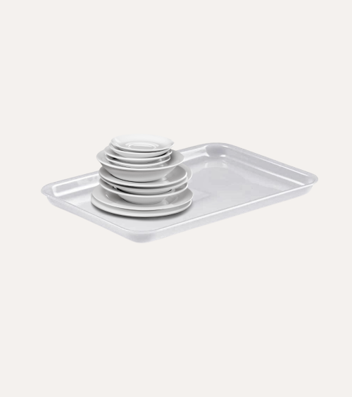 Bandeja Rectangular Venezia Natural de Plástico