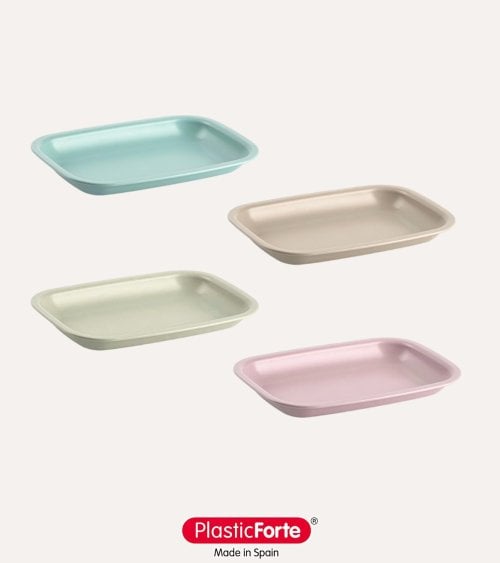 Bandeja Rectangular Gourmet de Plástico