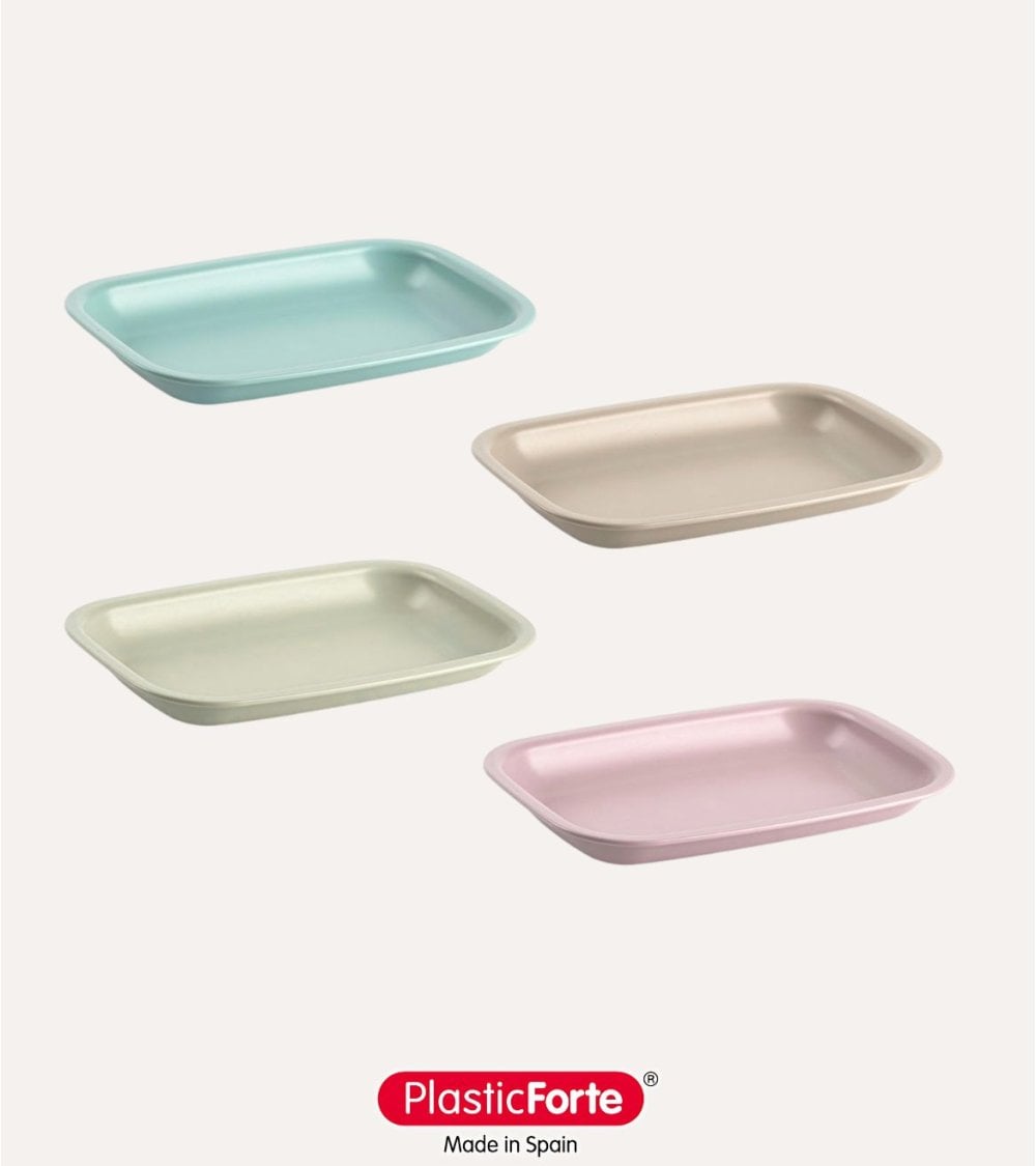 Bandeja Rectangular Gourmet de Plástico