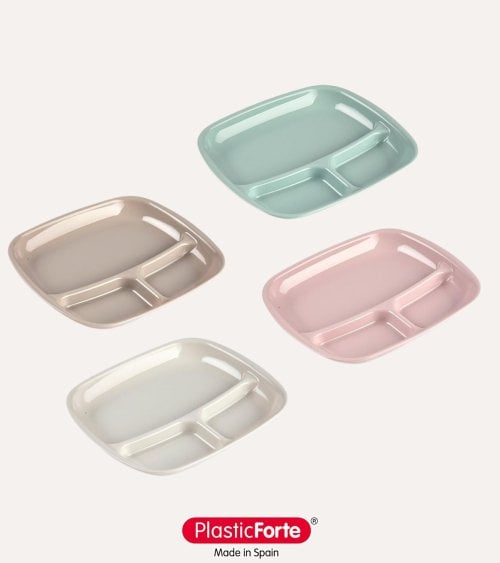 Bandeja 3 Compartimentos Basic de Plástico