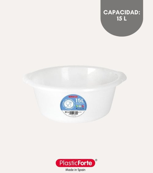 Barreño Redondo para Alimentación de Plástico