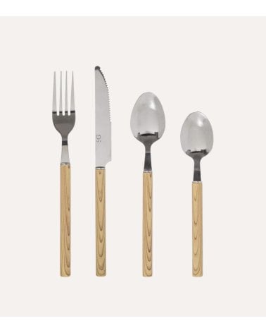 Set de 24 Cubiertos Indonesios de Acero Inoxidable