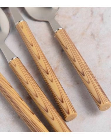 Set de 24 Cubiertos Indonesios de Acero Inoxidable