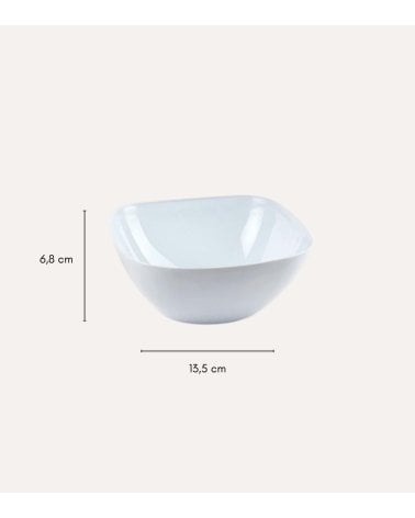 Bol Cuadrado Opal de Plástico