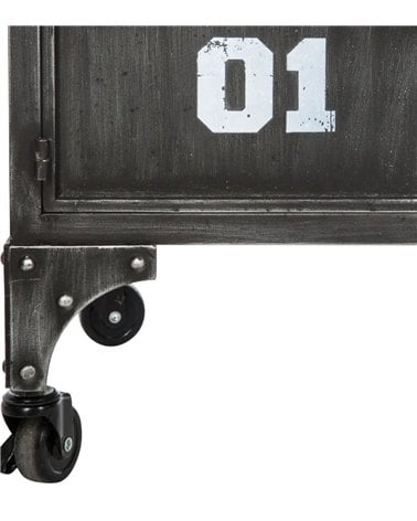 Mesa de Televisión en Forma de Taquilla Metálica