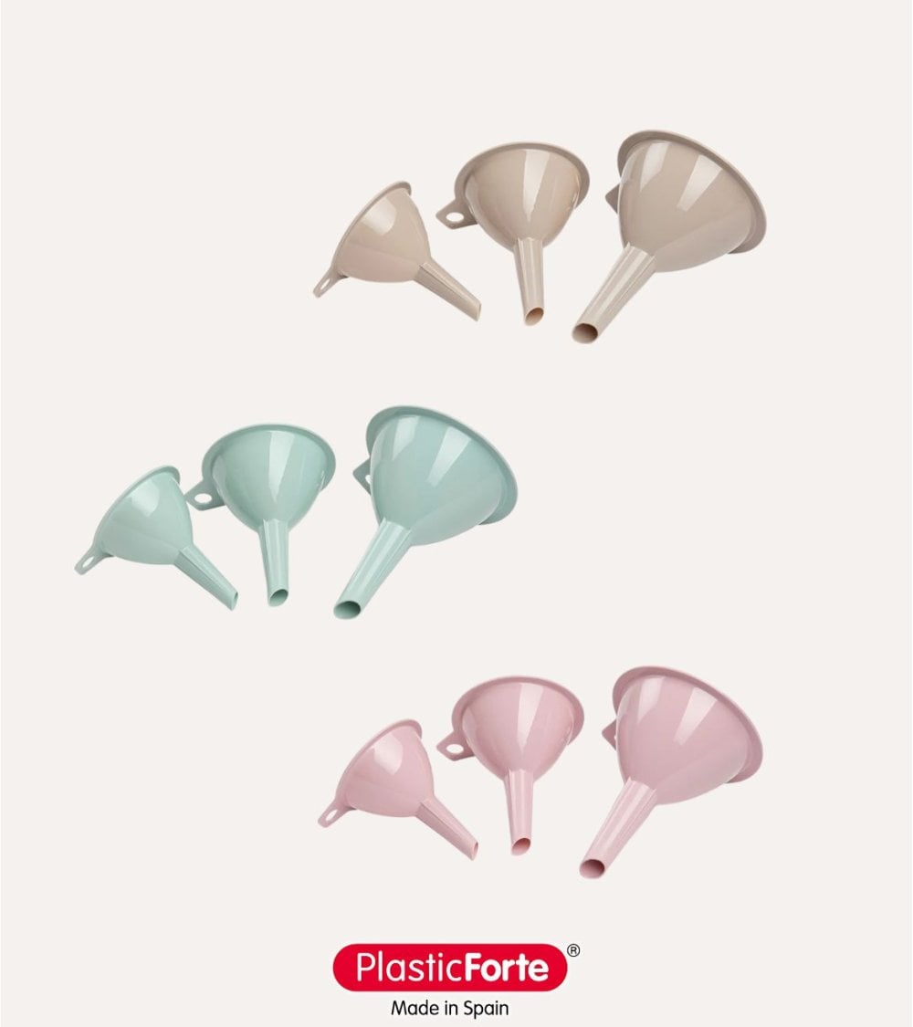 Set de 3 Embudos Clásicos de Plástico