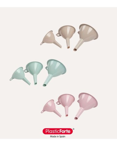 Set de 3 Embudos Clásicos de Plástico