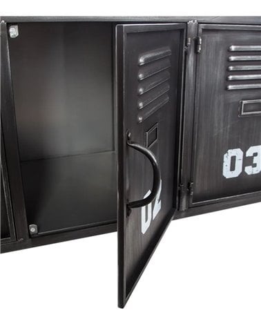 Mesa de Televisión en Forma de Taquilla Metálica