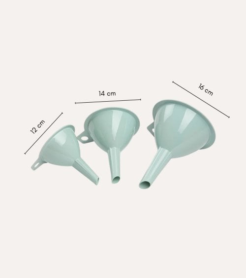 Set de 3 Embudos Clásicos de Plástico