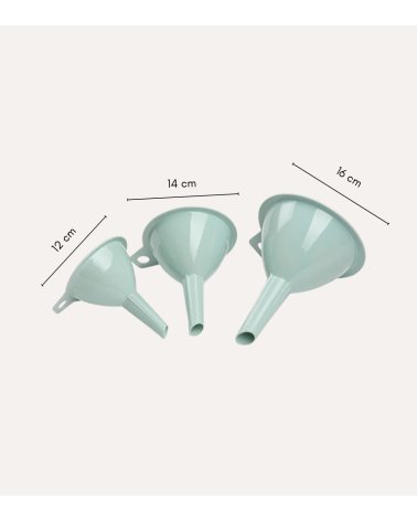 Set de 3 Embudos Clásicos de Plástico