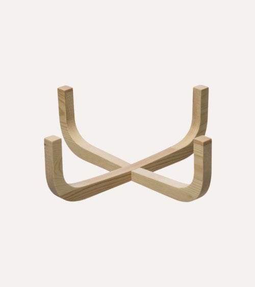 Ensaladera con Base de Madera Ahra de Cristal