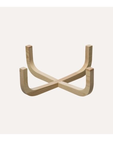 Ensaladera con Base de Madera Ahra de Cristal