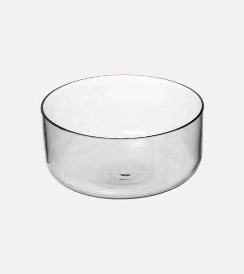 Ensaladera con Base de Madera Ahra de Cristal