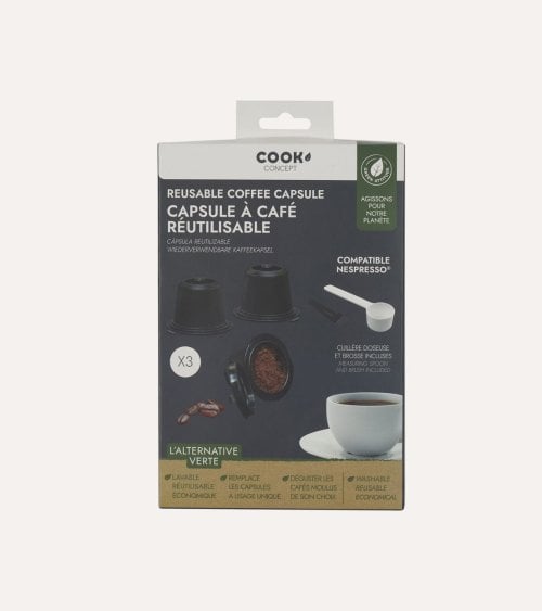 Juego de 3 Cápsulas Café Nespresso Reutilizables de Polipropileno
