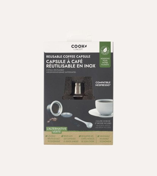 Juego de 3 Cápsulas Café Nespresso Reutilizables de Acero Inoxidable