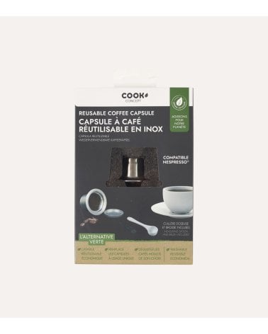 Juego de 3 Cápsulas Café Nespresso Reutilizables de Acero Inoxidable