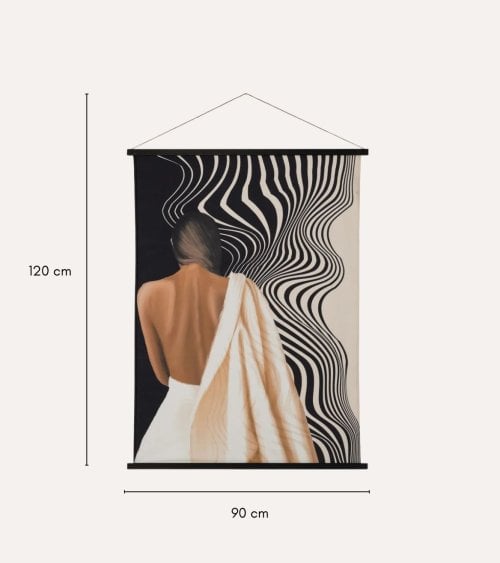 Tapiz con Silueta de Mujer de Tejido