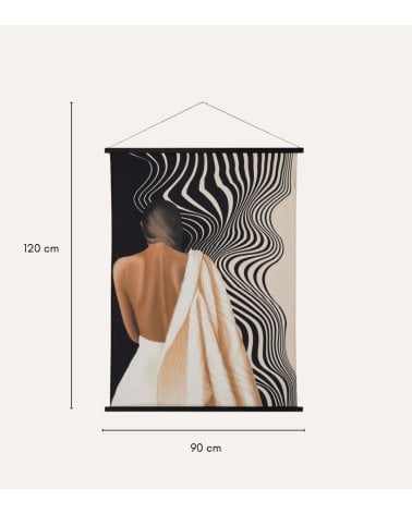 Tapiz con Silueta de Mujer de Tejido