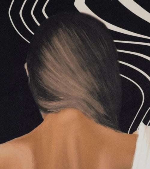 Tapiz con Silueta de Mujer de Tejido