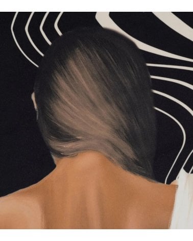 Tapiz con Silueta de Mujer de Tejido