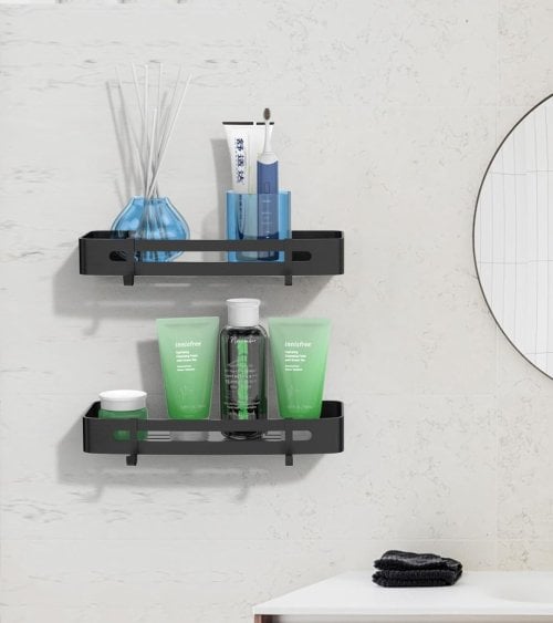 Estantería Rectangular Blackalu con Adhesivo de Aluminio