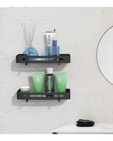 Estantería Rectangular Blackalu con Adhesivo de Aluminio