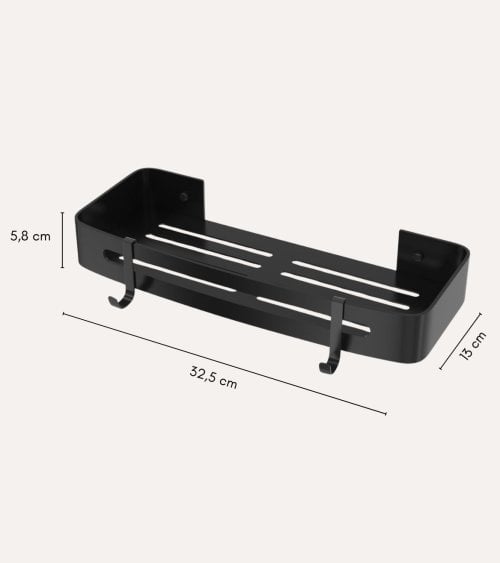 Estantería Rectangular Blackalu con Adhesivo de Aluminio
