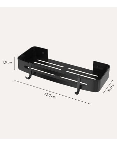 Estantería Rectangular Blackalu con Adhesivo de Aluminio