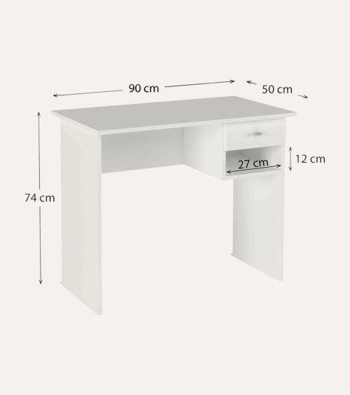 Escritorio Moderno con Cajón de MDF y Melamina