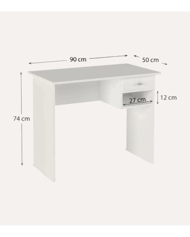 Escritorio Moderno con Cajón de MDF y Melamina