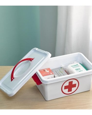 Caja Botiquín de Emergencias con Asa de Plástico