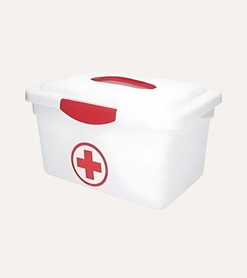 Caja Botiquín de Emergencias con Asa de Plástico