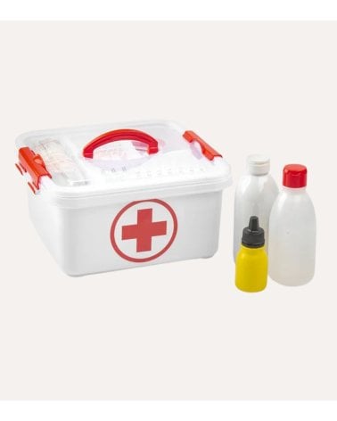 Caja Botiquín de Emergencias con Tapa Transparente de Plástico
