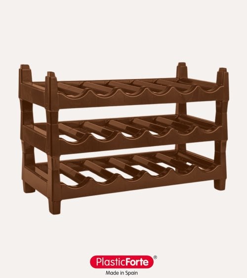 Botellero Apilable Canela de Plástico