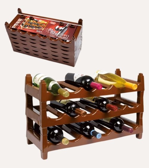 Botellero Apilable Canela de Plástico