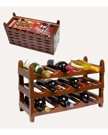 Botellero Apilable Canela de Plástico