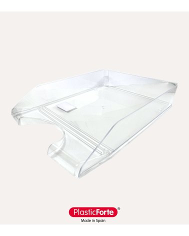 Bandeja Portafolios Office Transparente de Plástico