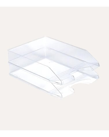 Bandeja Portafolios Office Transparente de Plástico