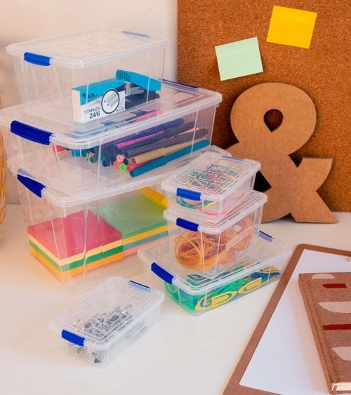 Mini Caja Organizadora de Escritorio de Plástico
