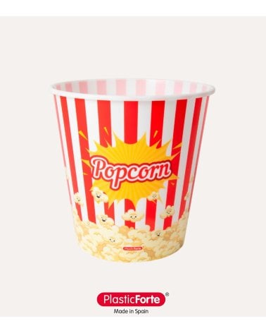 Cubo de Palomitas Popcorn de Plástico