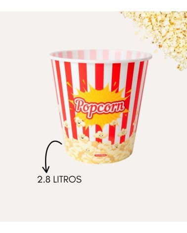 Cubo de Palomitas Popcorn de Plástico