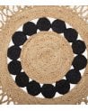 Alfombra Redonda Calada de Fibra de Yute Natural