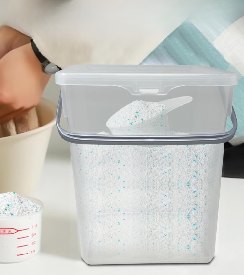 Cubo con Asas Guarda Detergente de Plástico