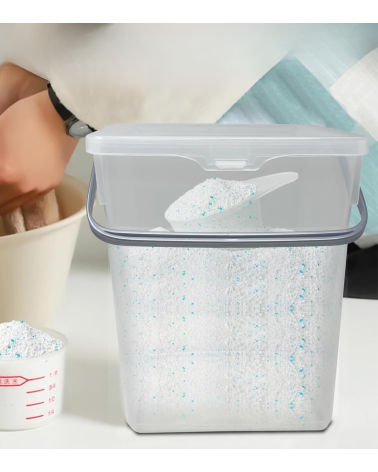 Cubo con Asas Guarda Detergente de Plástico