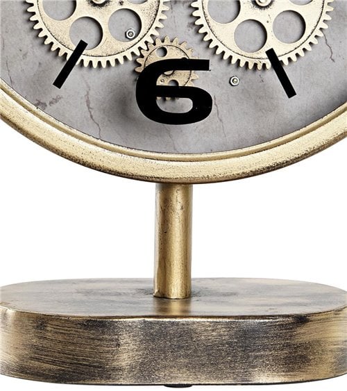 Reloj de Hierro para Sobremesa con Engranajes