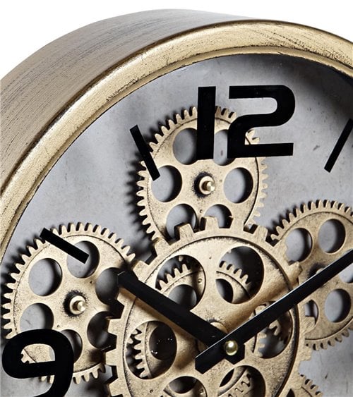 Reloj de Hierro para Sobremesa con Engranajes